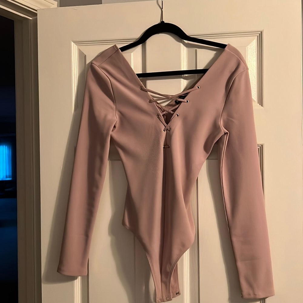 Blush Express lace-up Bodysuit